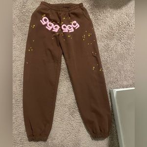 Sp5der Web Sweatpants Brown Large